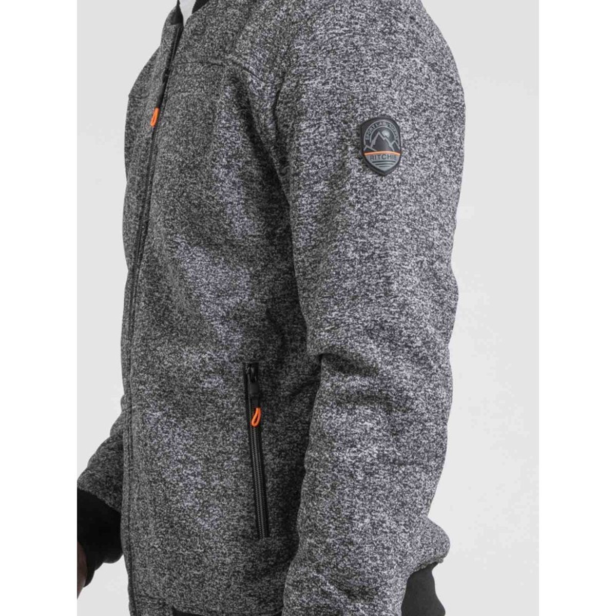 Sweat Zippé Col Montant Waltarek gris, RITCHIE