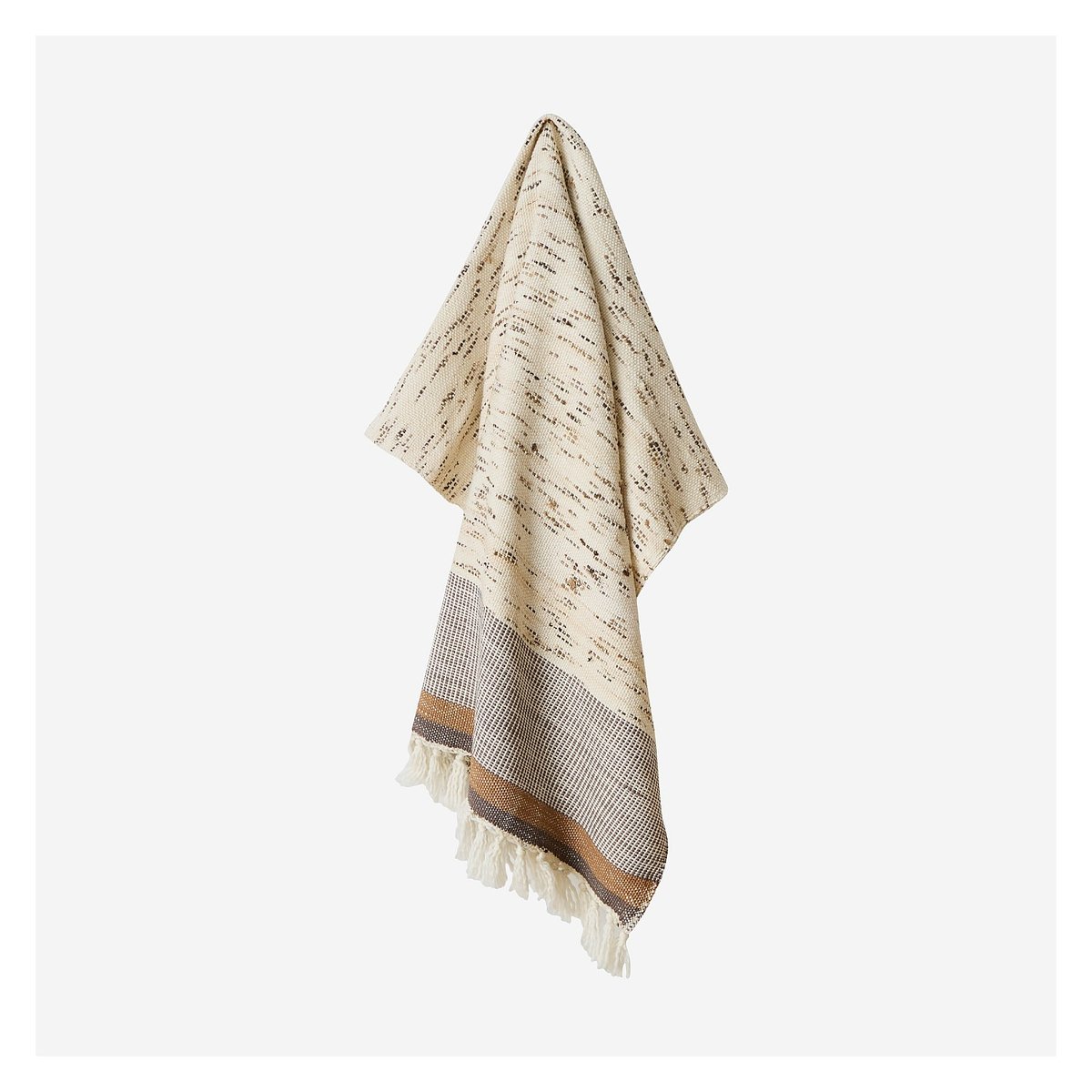 Plaid soie CLAUS marron, HABITAT
