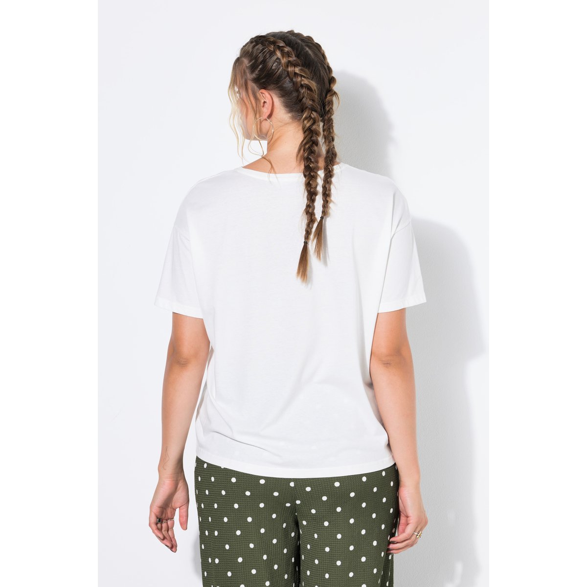 T-shirt oversize, style métallisé audacieux blanc cassé, STUDIO UNTOLD