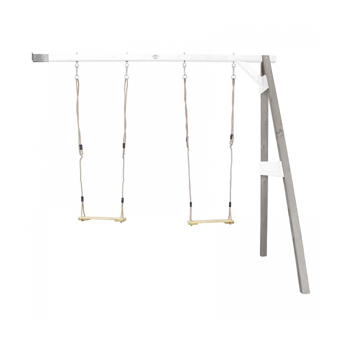 AXI Portique mural en bois Gris Blanc 2 balançoires 160x244x207cm couleur unique, AXI HOUSE