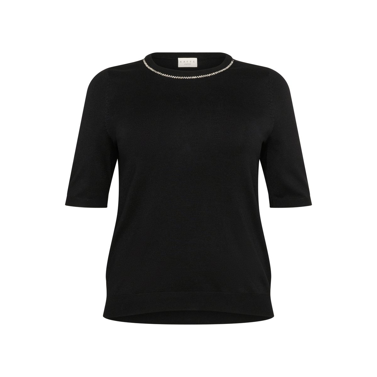Pullover tricoté noir black deep, KAFFE CURVE
