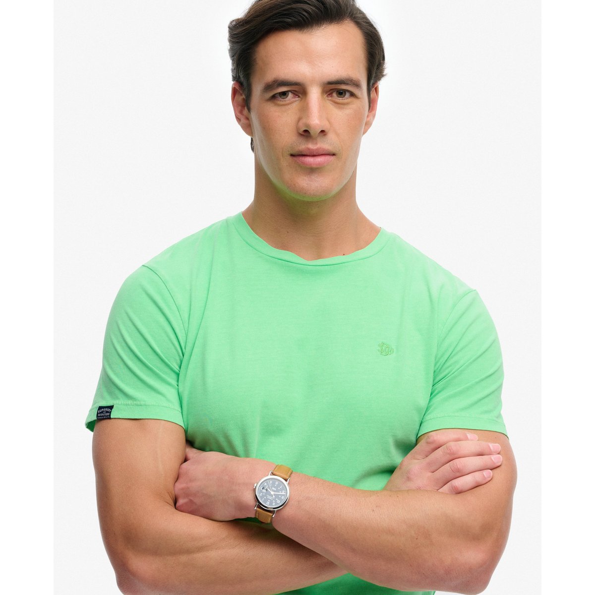 T-shirt Néon Essential Classic vert acide, SUPERDRY