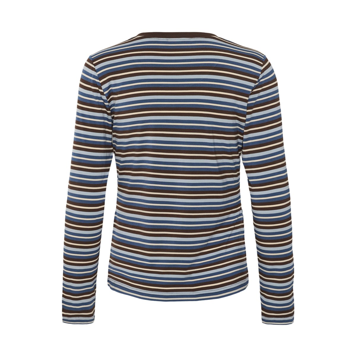 T-shirt à manches longues marron bleu coffee bean/blue multi stripe, KAFFE