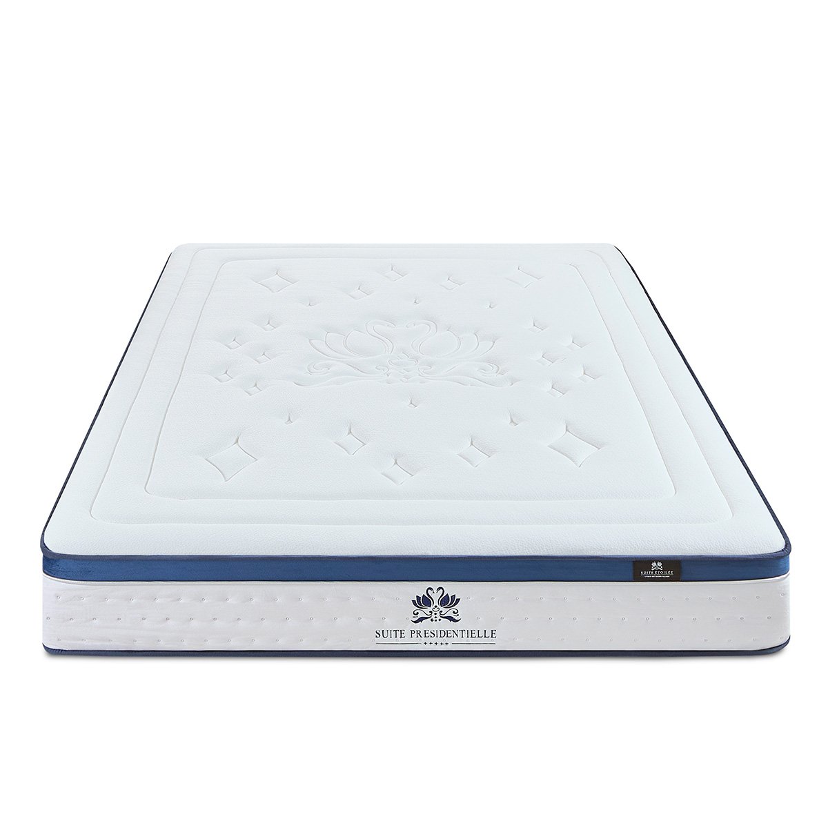 Matelas Mouse Suite Présidentielle 140x190 cm Accueil Mousse Supersoft blanc, BELLECOUR