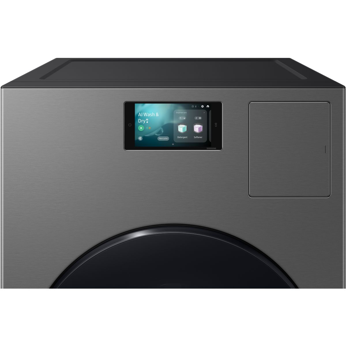 Lave linge séchant hublot WD18DB8995BZT2 Bespoke AI Combo noir, SAMSUNG