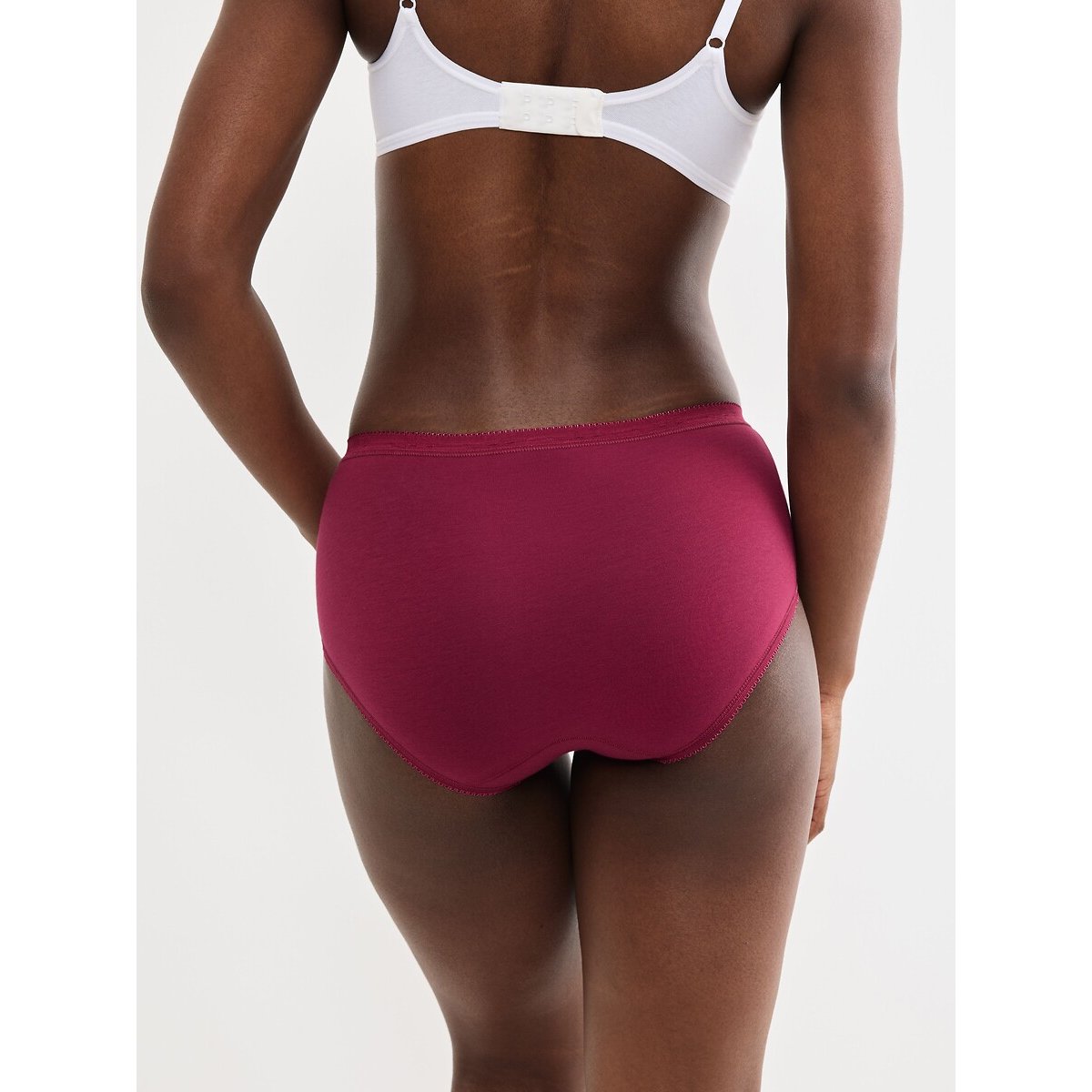 Lote de 4 cuecas lisas rosa + ameixa + bordeaux + branco, SLOGGI
