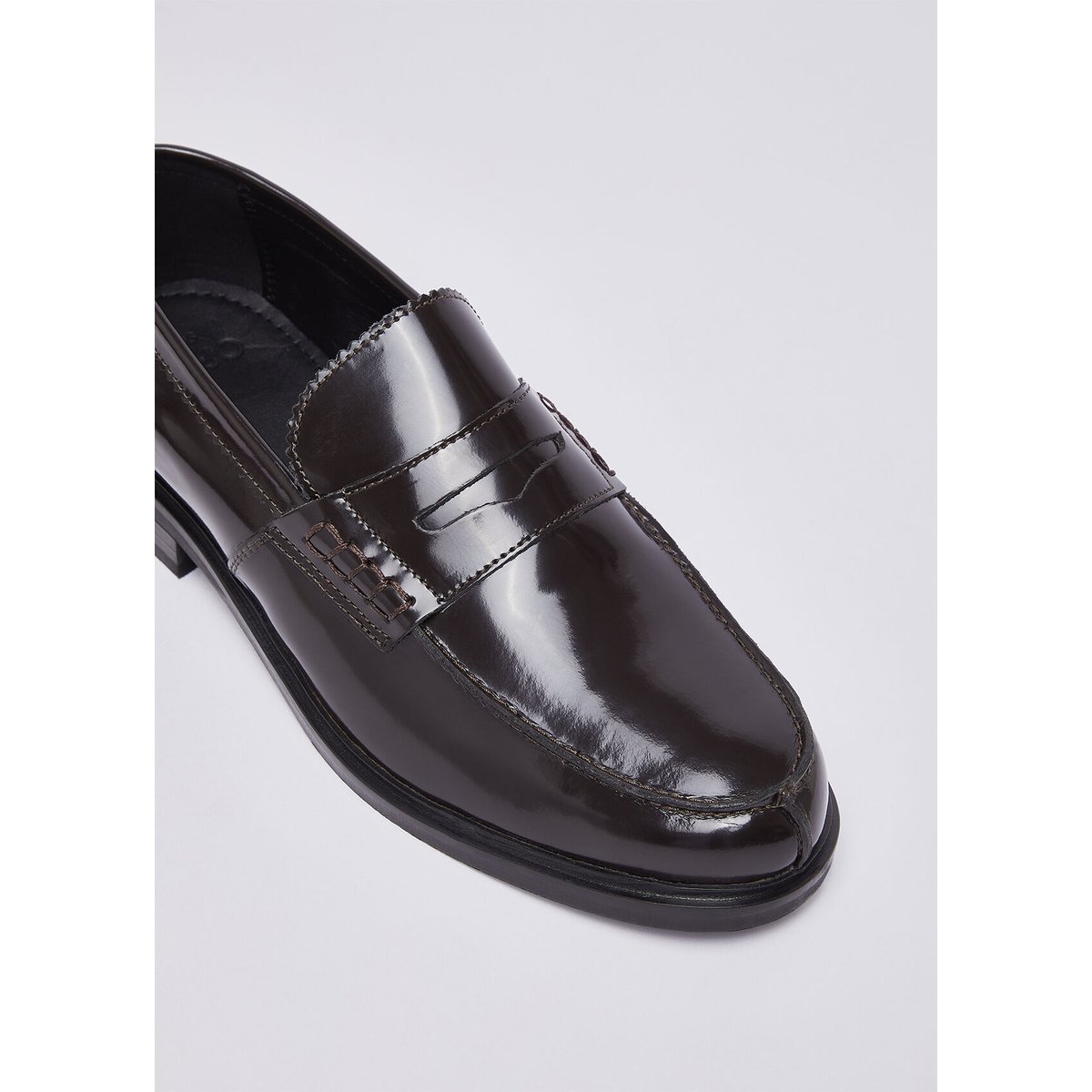 Mocassins en cuir pour homme marron foncé, LIU JO