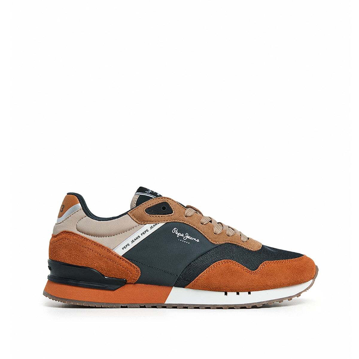 Baskets basses London Grade M orange feuille d'automne, PEPE JEANS