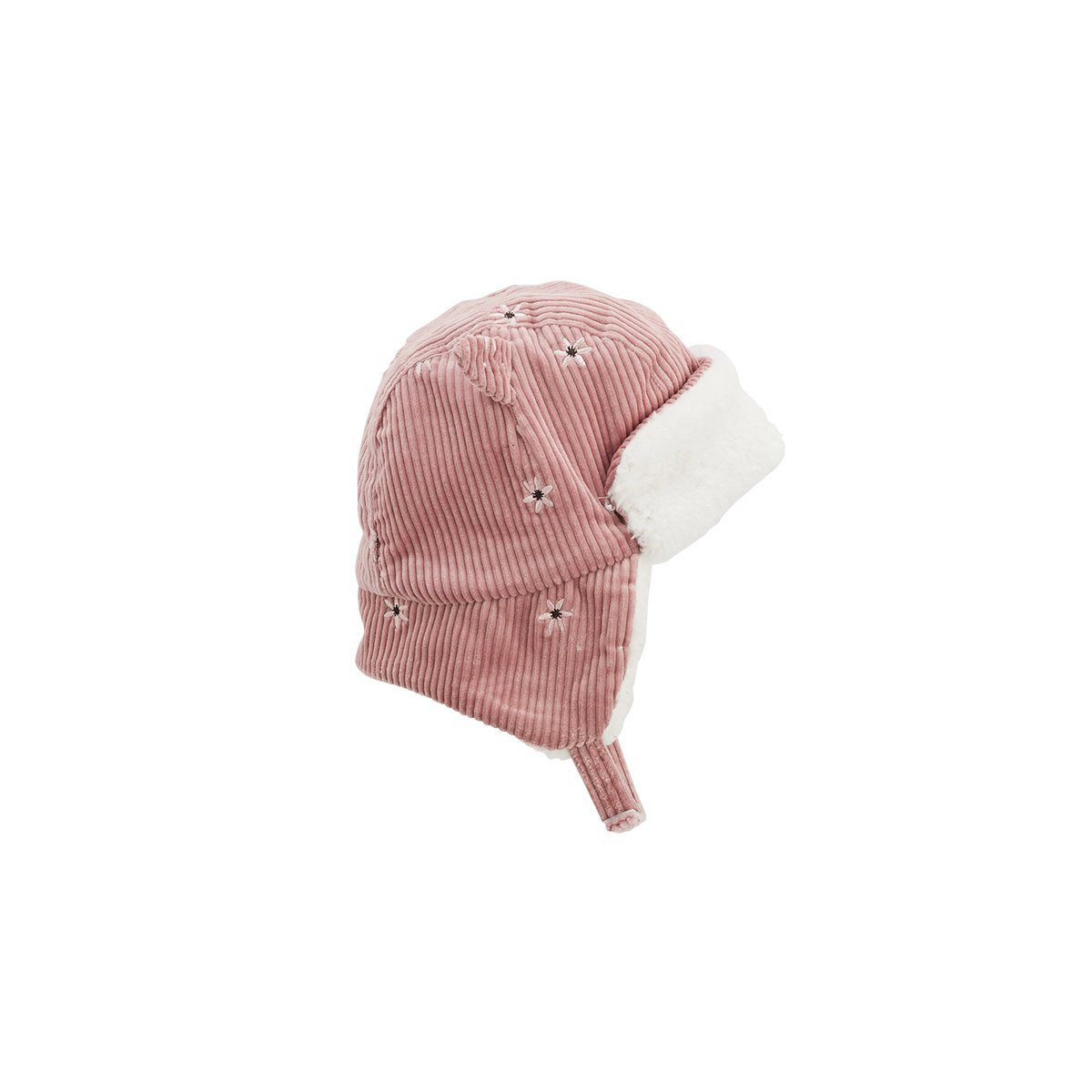 Chapka bébé en velours côtelé Bloom rose, PETIT BEGUIN