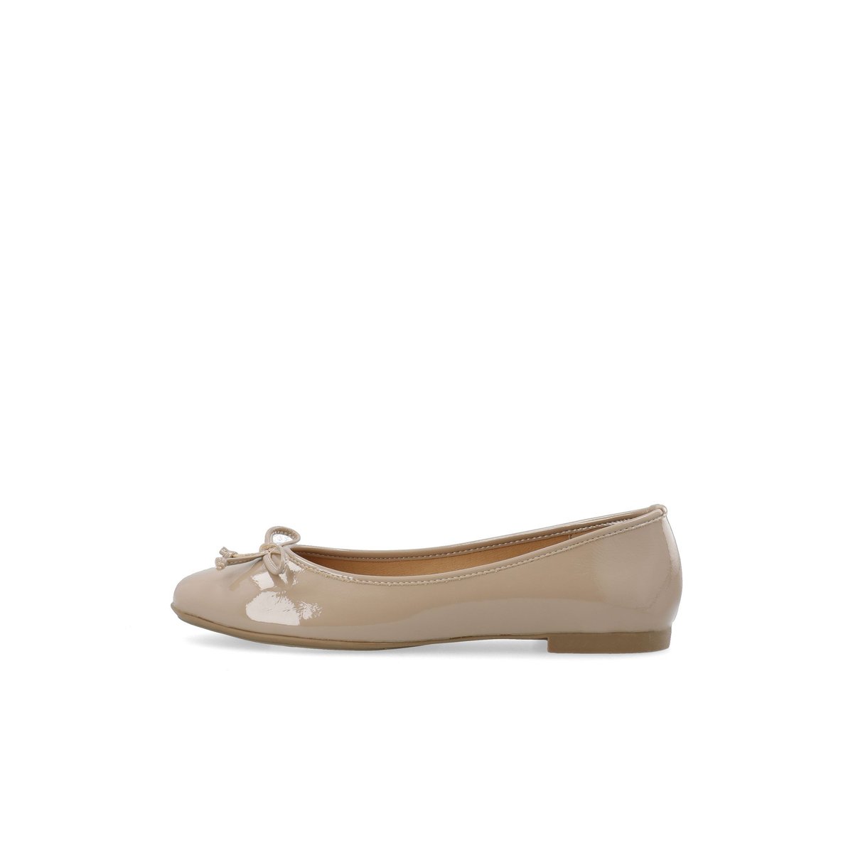 Ballerines beige - nougatpatent, BIANCO