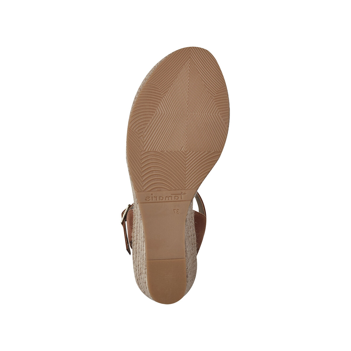 Espadrillas con zeppa cognac, TAMARIS