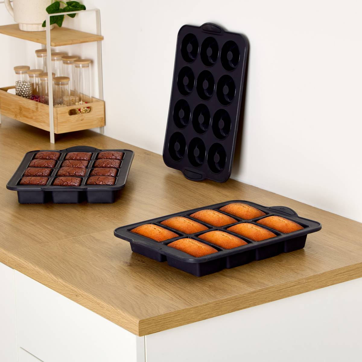 Moule mini brownies rectangulaire SILITOP gris, 5FIVE SIMPLY SMART