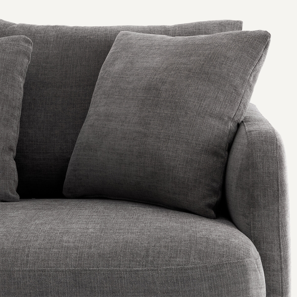 Demi-canapé 3 places en polyester coton, MODERNISTE gris stone, EMMANUEL GALLINA X AM.PM
