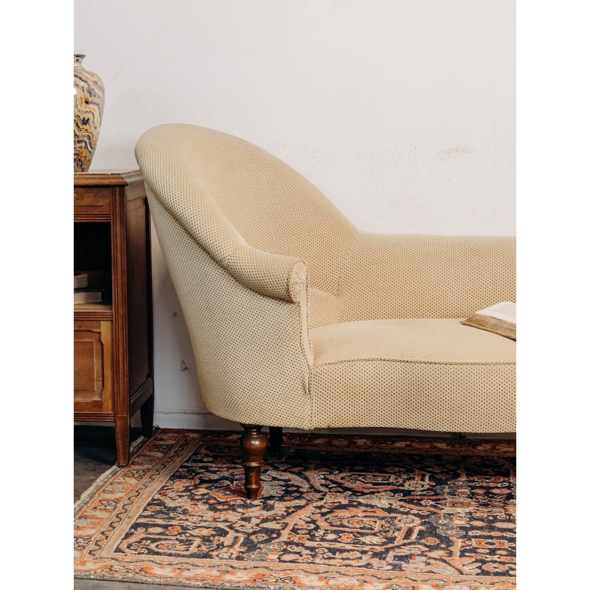 Méridienne de style Napoléon III Martine N°155 - Bon état beige, DEBONGOUT