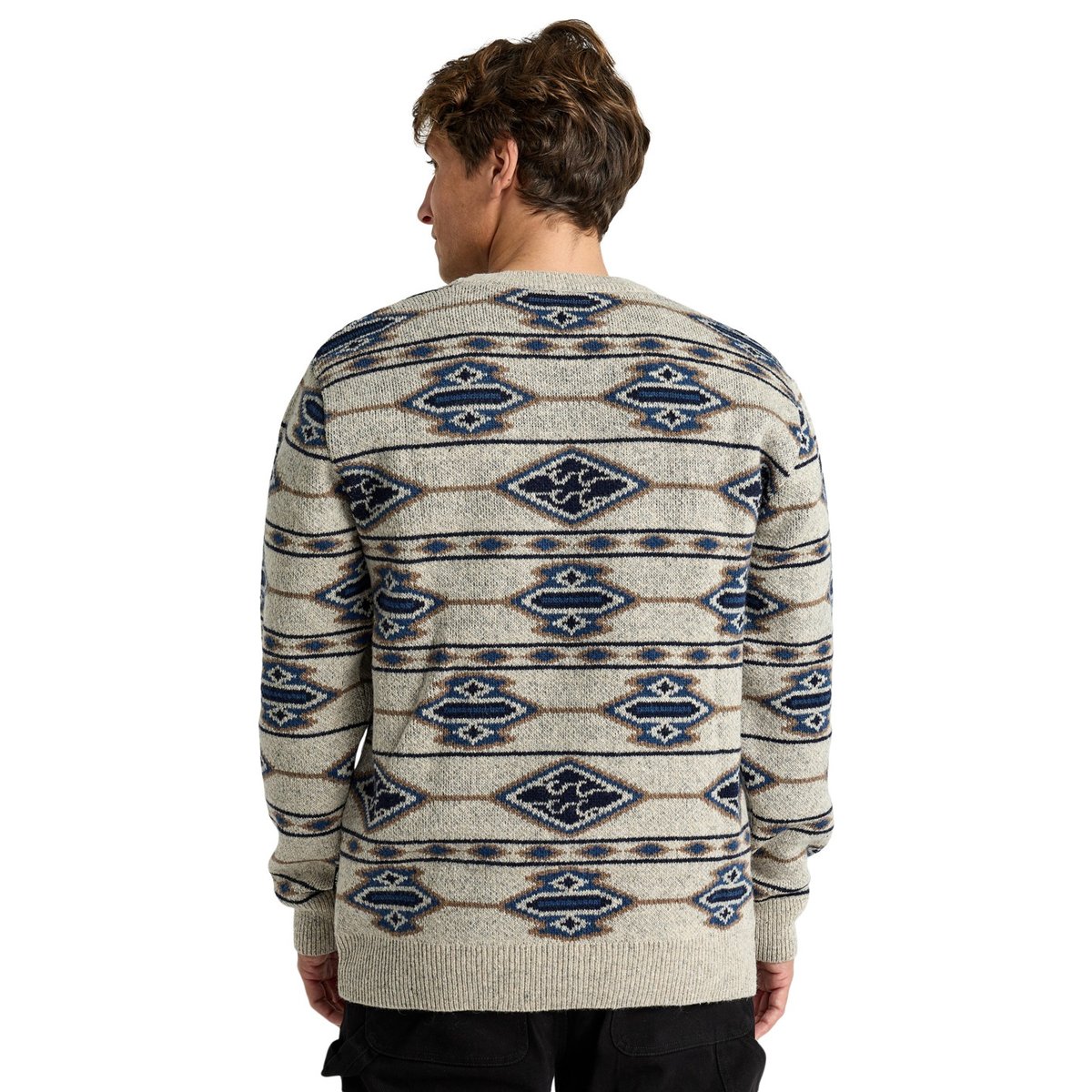Pull à col rond en fils d'acrylique et de laine recyclés RANCHERO beige chino, BILLABONG