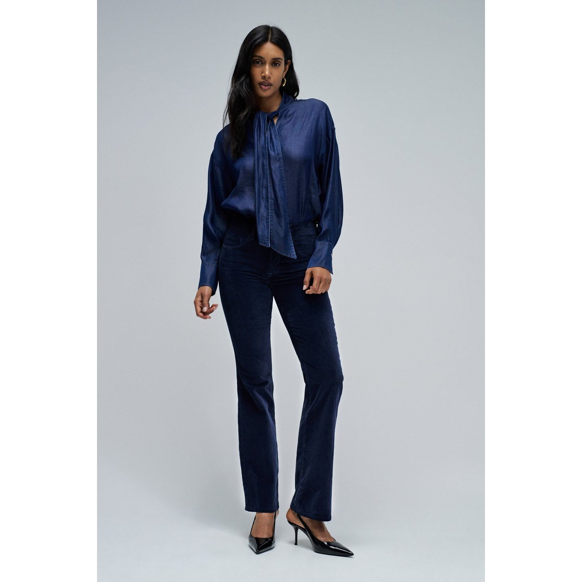 JEANS SECRET BOOTCUT IN VELVET bleu foncé, SALSA JEANS