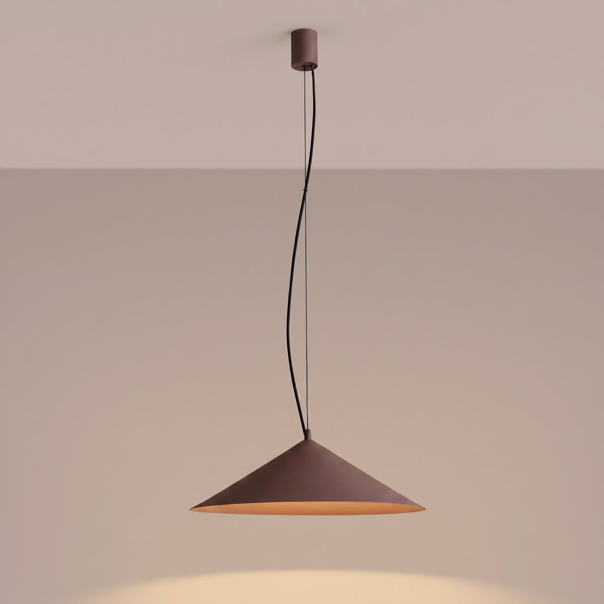 Suspension Acier Marron LED 1 Fint marron, EDEN