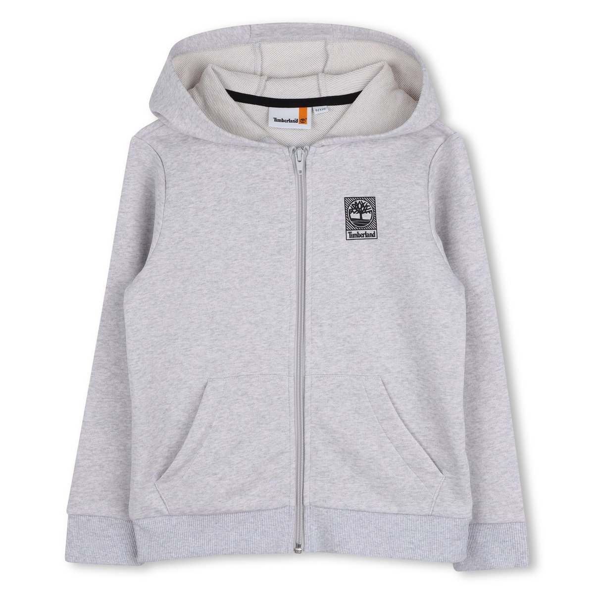 Cardigan à capuche en molleton gris chine, TIMBERLAND