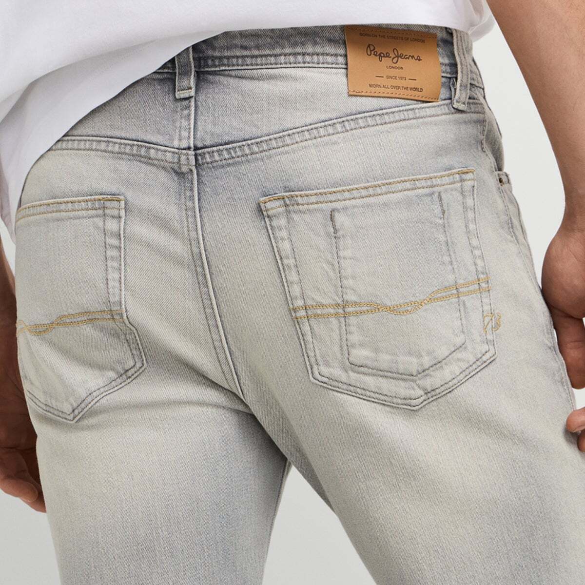 Pipe - Jean Coupe Slim, Taille Normale gris vintage, PEPE JEANS