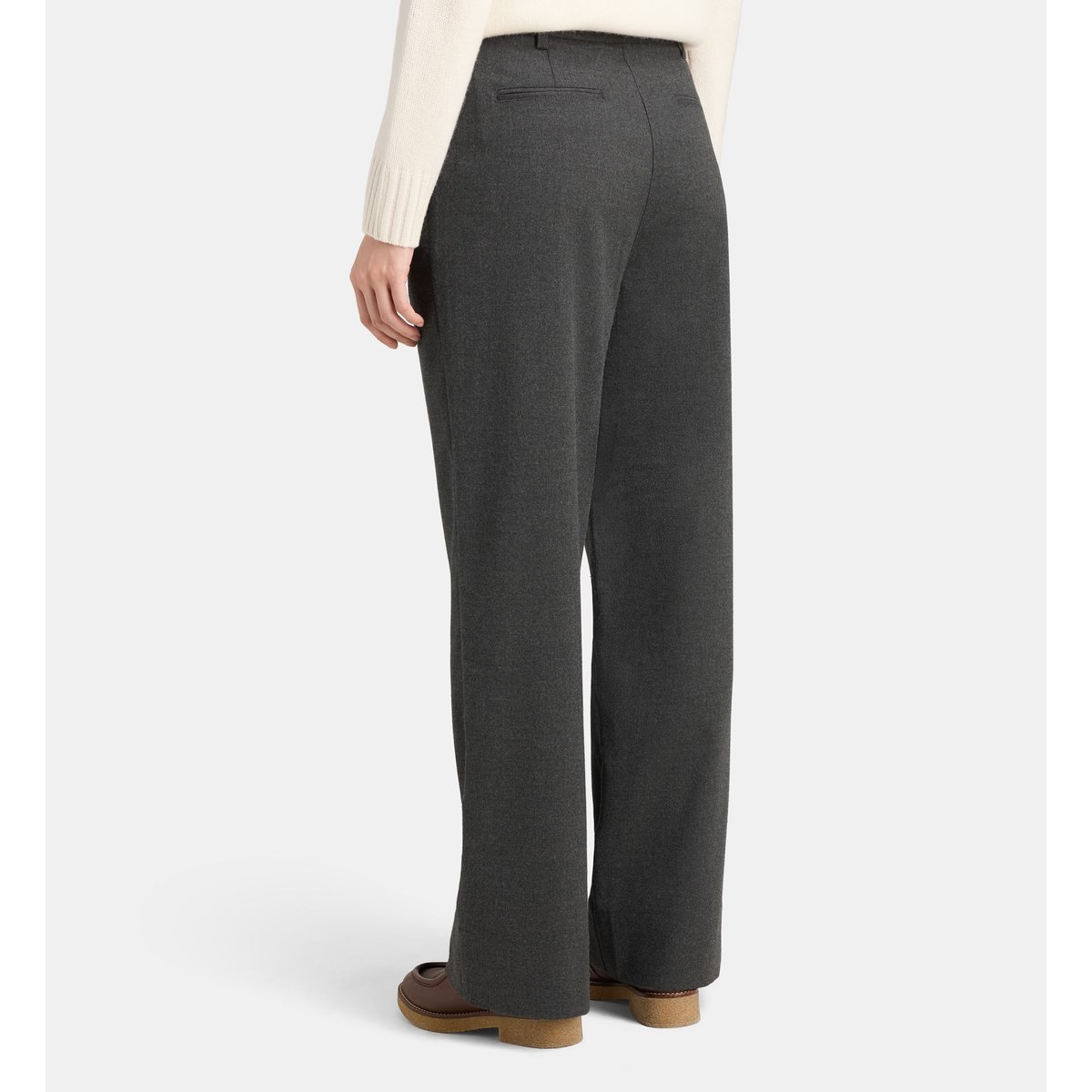 Pantalon large myster uni gris et écru, JODHPUR