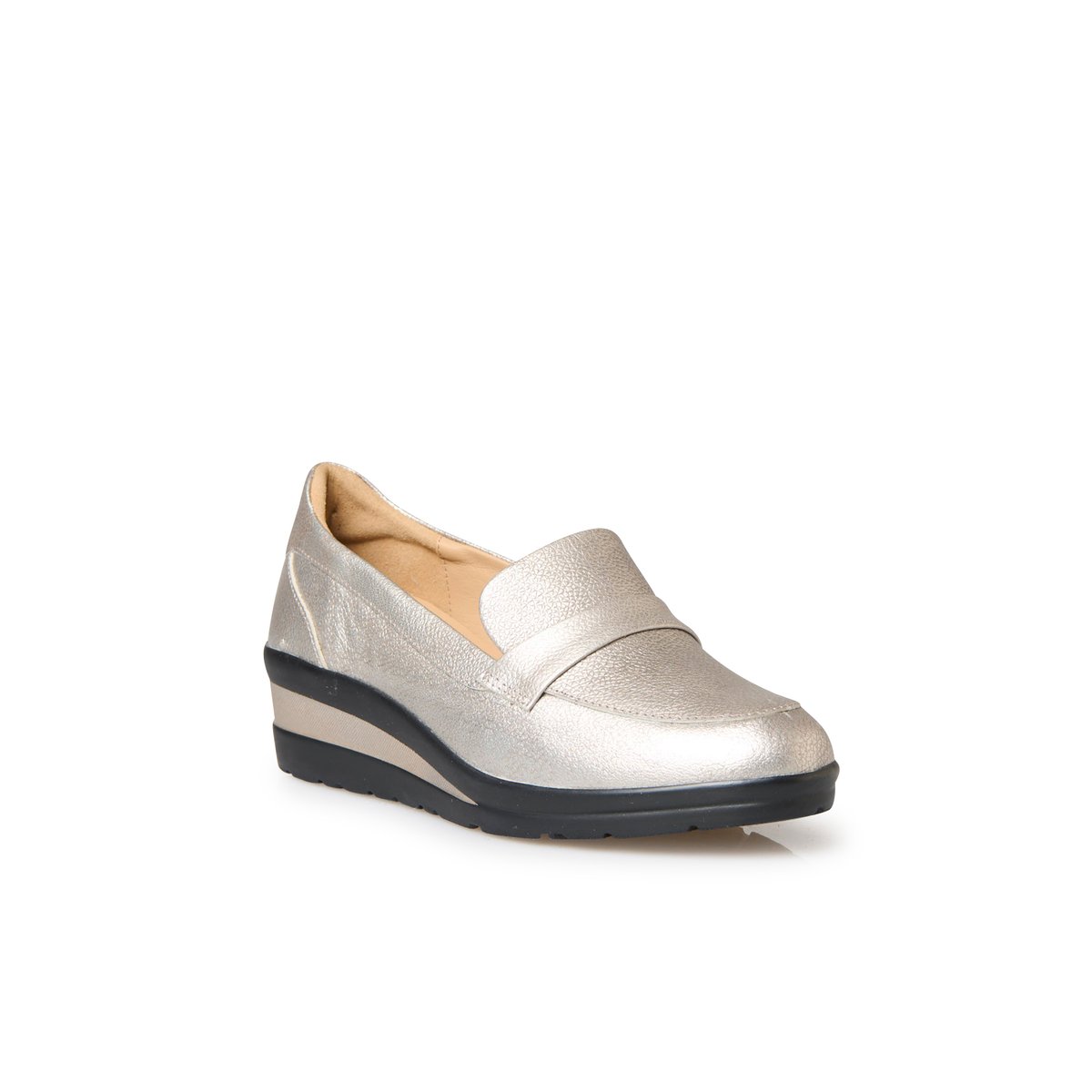 Mocassins compensés talon 4,5 cm mordoré, PEDICONFORT