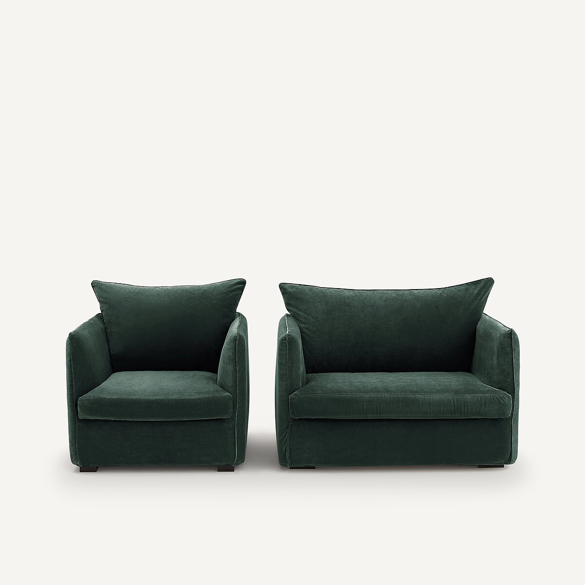 Fauteuil in fluweel, Neo Chiquito groen , AM.PM