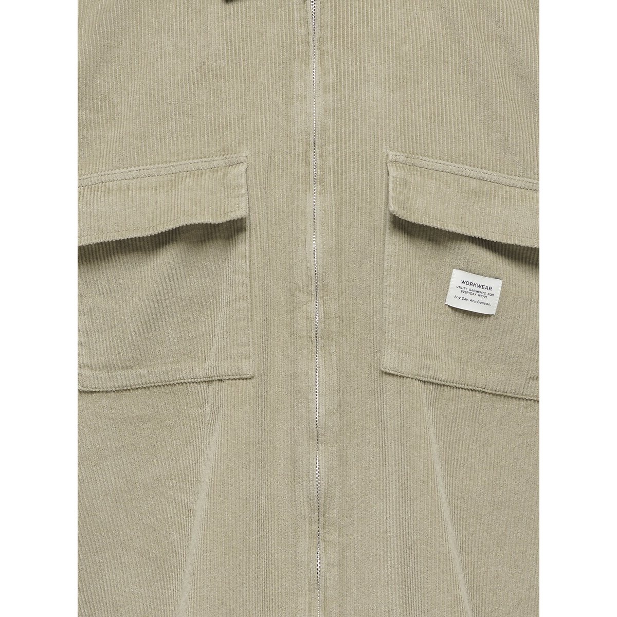 Veste en velours, zippée beige, ONLY & SONS