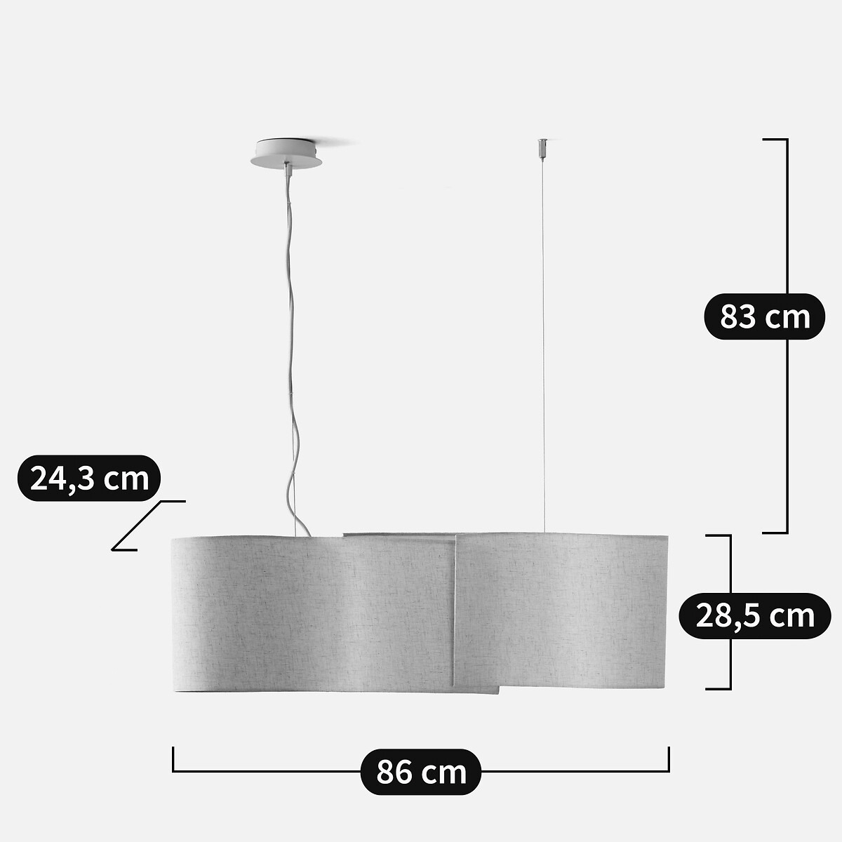 Harielle Linen Pendant Light natural, AM.PM
