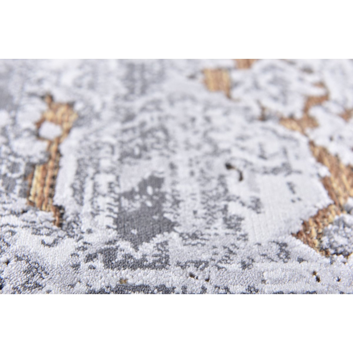 Tapis tissé en polyester et viscose - ORELIA or, GINO FALCONE