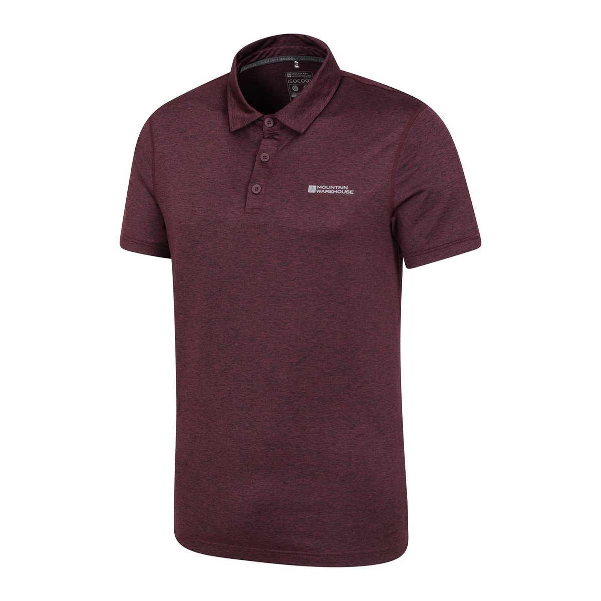 Polo manches courtes DEUCE bordeaux foncé, MOUNTAIN WAREHOUSE
