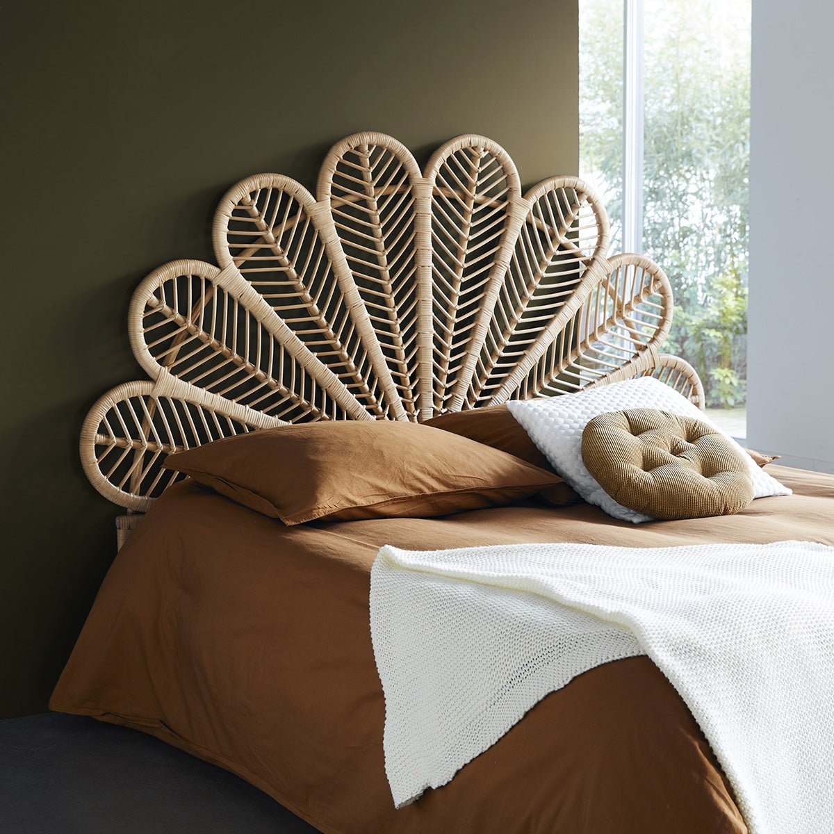 Tête de lit en rotin  COLETTE naturel, BERAH GETAH