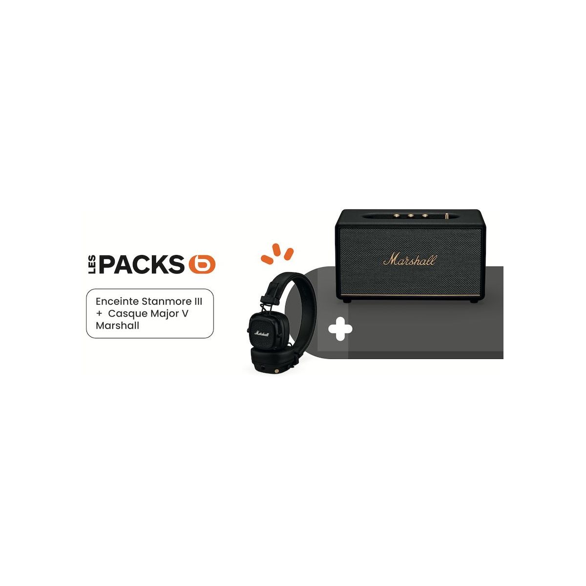 Enceinte résidentielle Pack enceinte Stanmore III + casque Major V couleur unique, MARSHALL