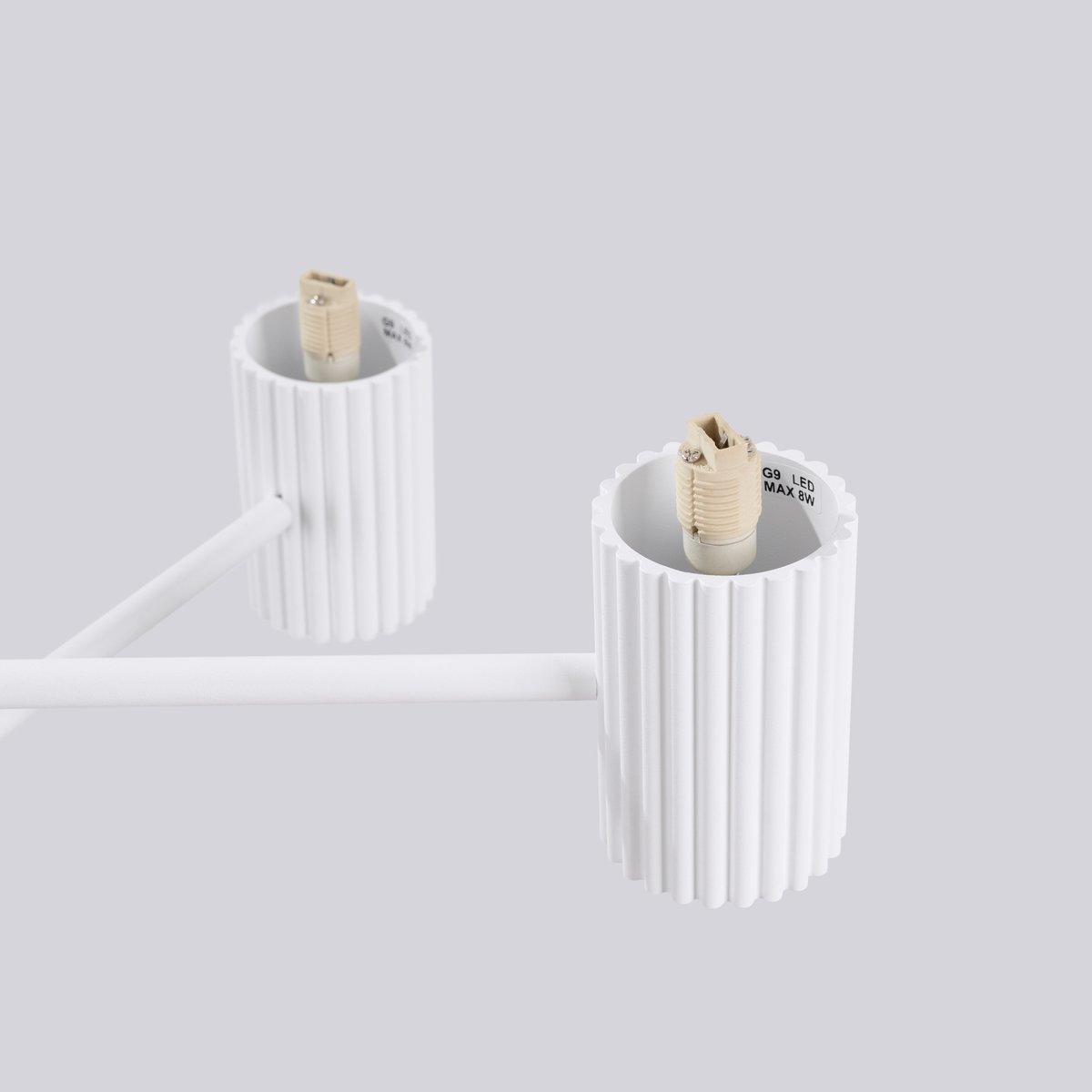 Lustre Aluminium Blanc G9 6 Halo blanc, EDEN