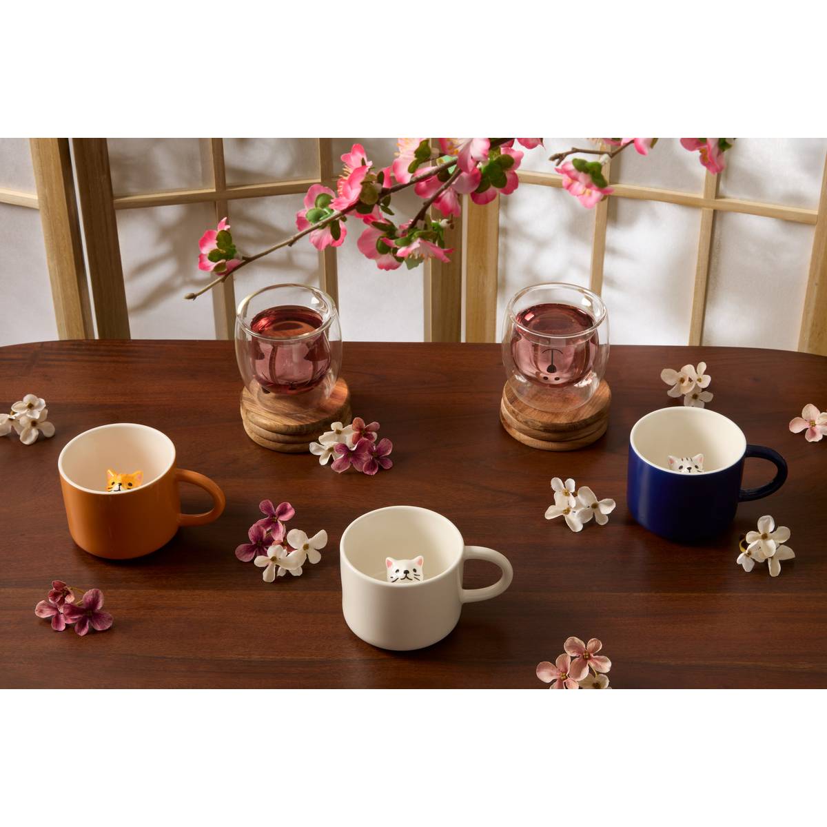 Coffret de 2 mugs en verre NATURE transparent, ATMOSPHERA