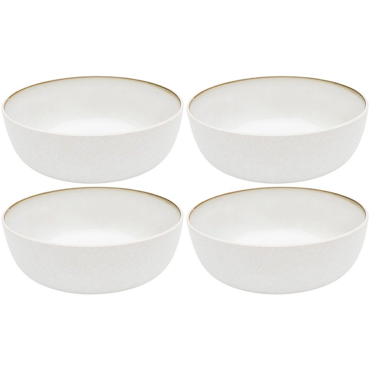 Lot de 4 bols en grès, ELIO blanc, KARE DESIGN