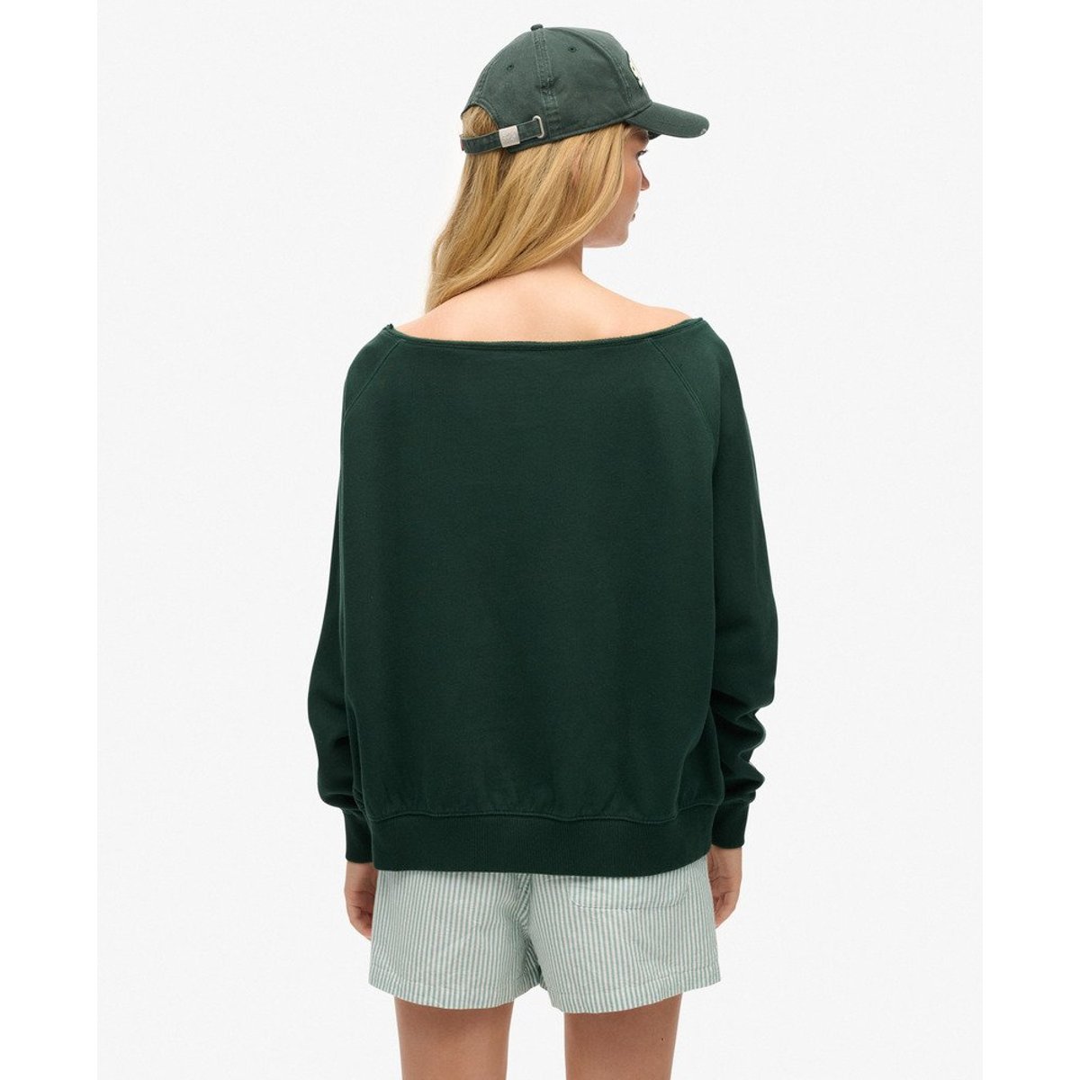 Sweatshirt Bardot Athletic Essentials vert émail, SUPERDRY