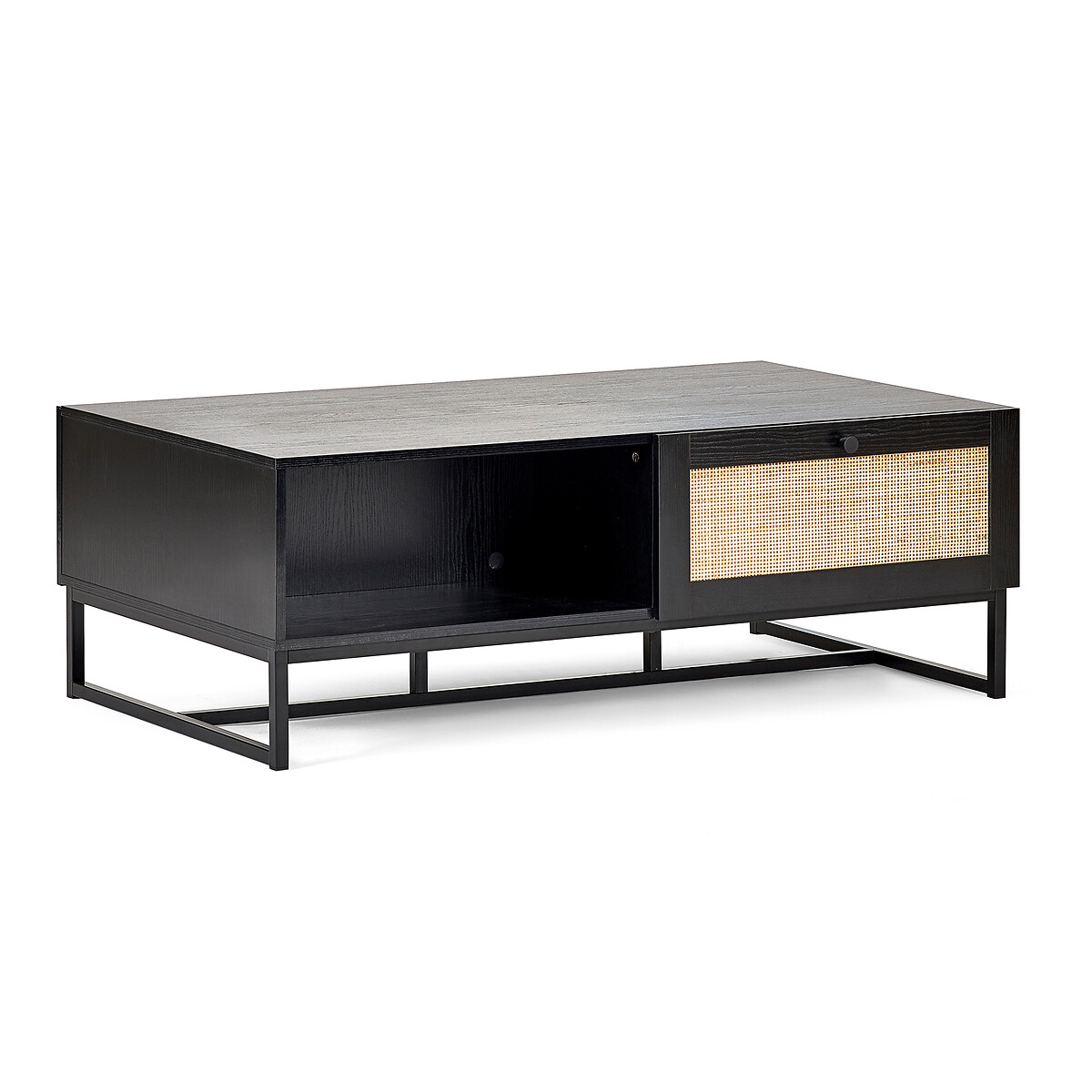 Indiya Rattan Storage Coffee Table black, SO'HOME