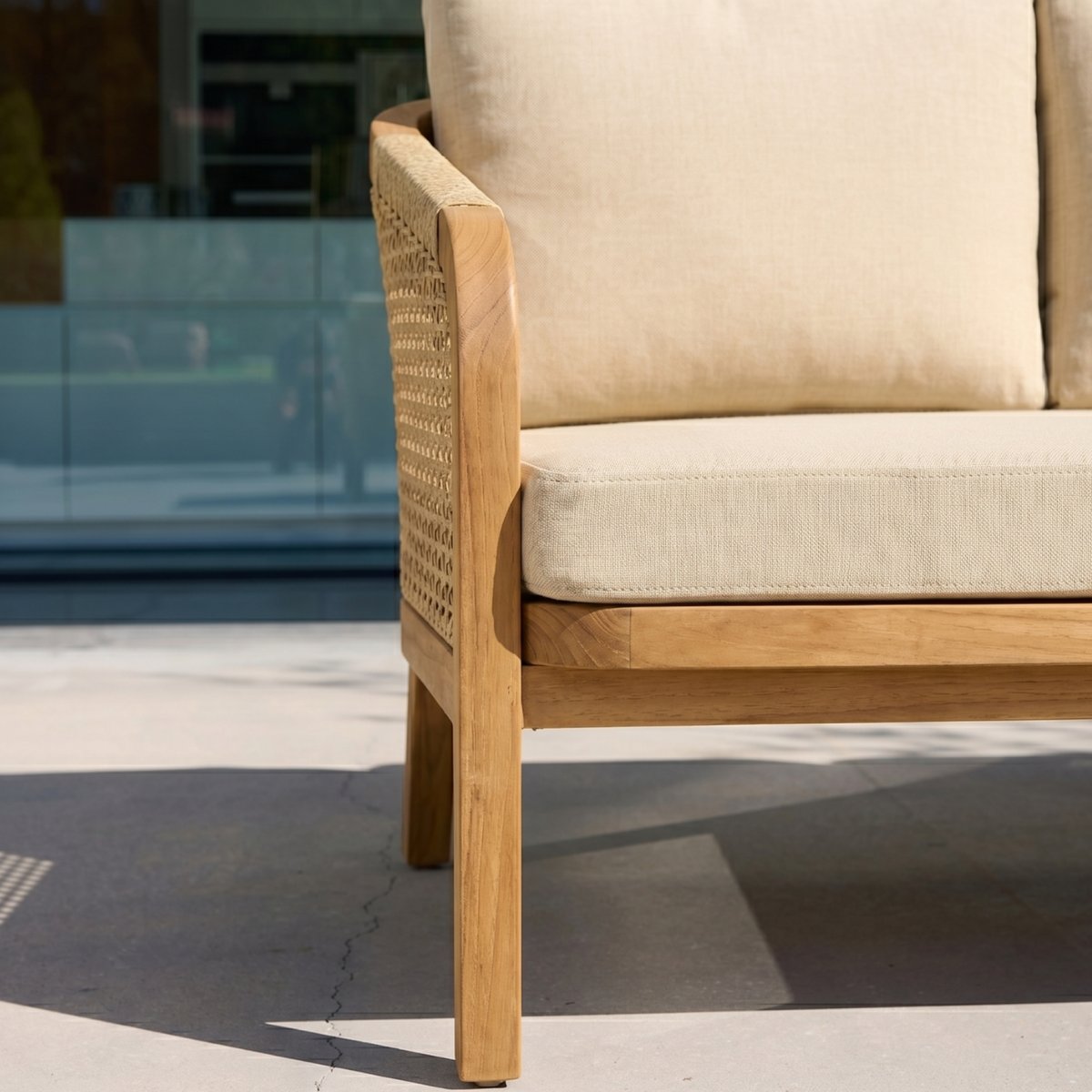 BANQUETTE DE JARDIN EN ACACIA PARANA beige, SWEEEK