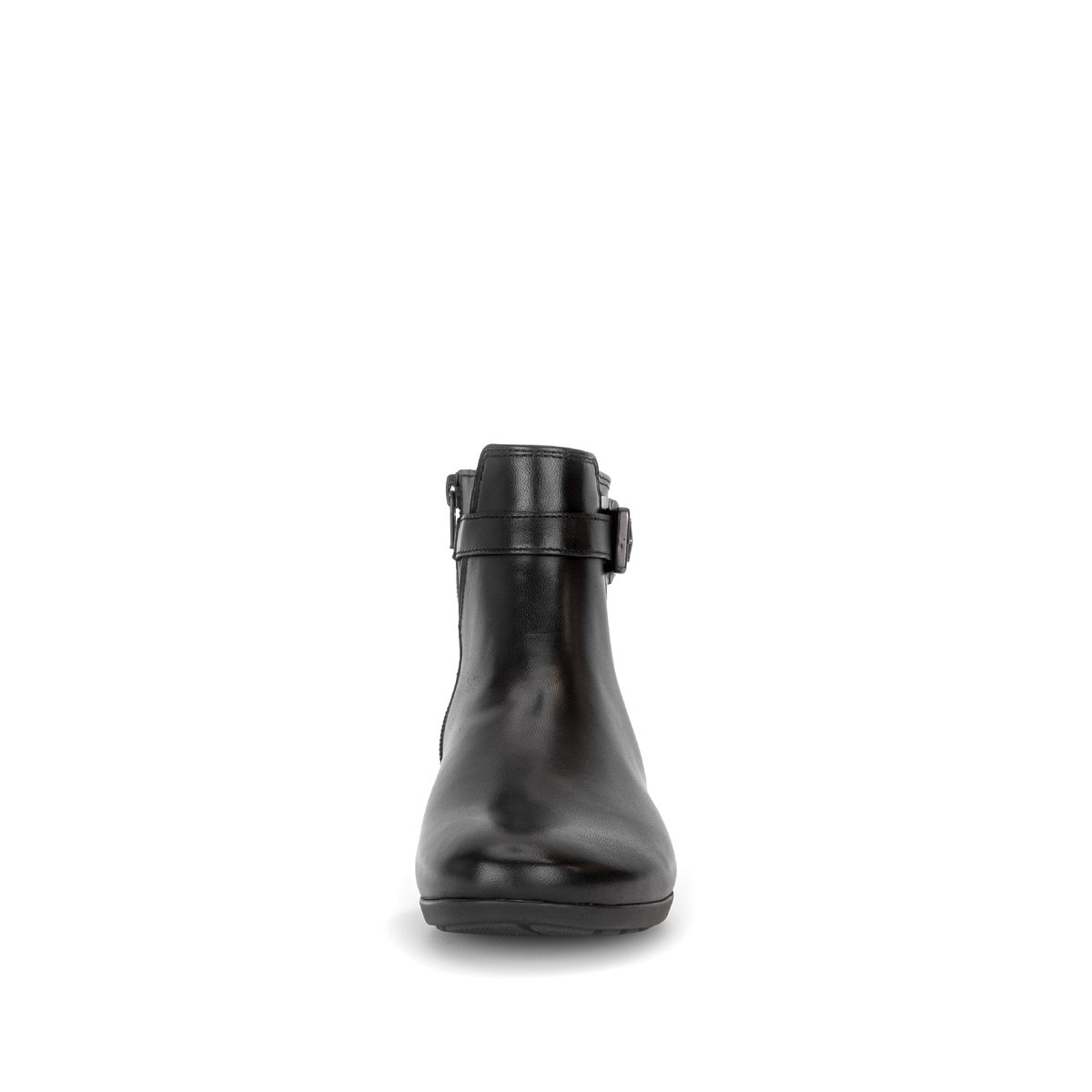 Bottines en cuir vernis à talon décroché noir, GABOR