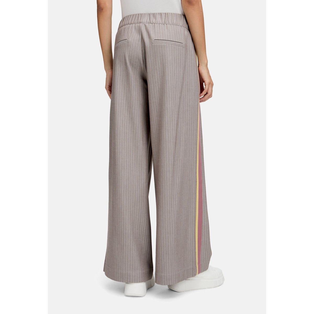 Pantalon casual à galons marron, CARTOON