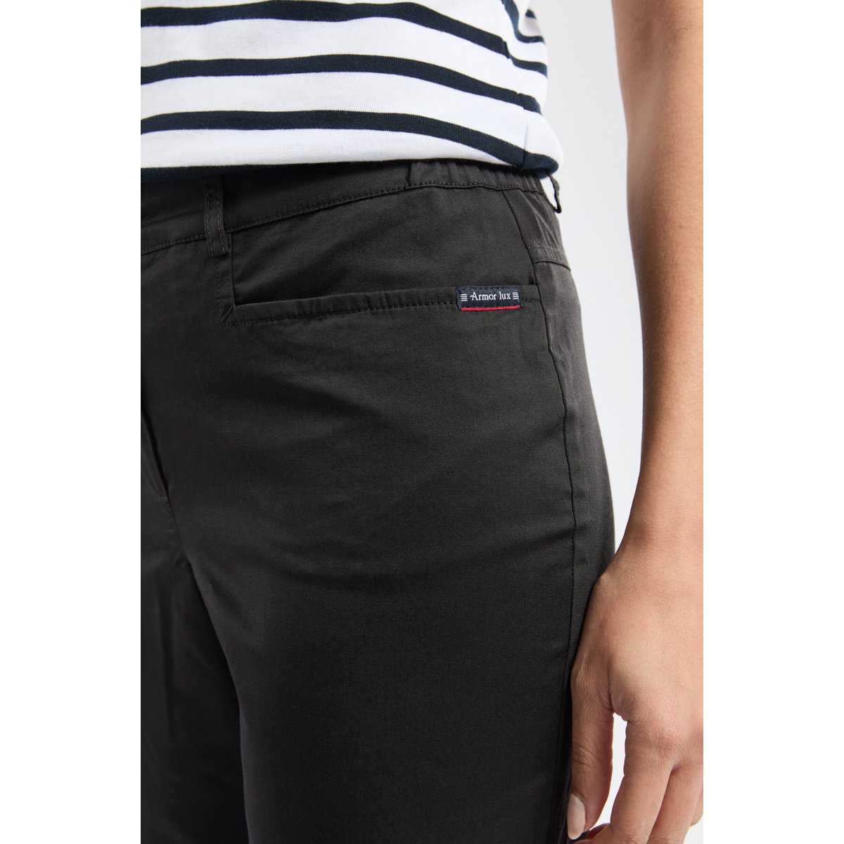 Pantalon confort taille élastiquée TRIMARAN noir, ARMOR-LUX