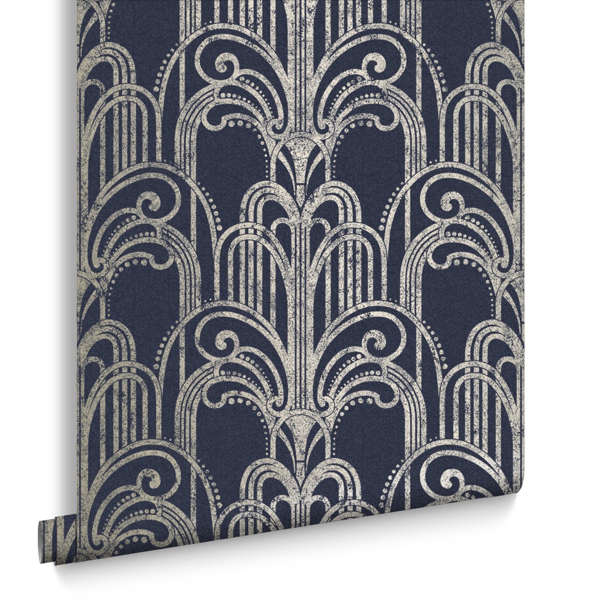 Papier peint Art Deco minuit bleu, GRAHAM ET BROWN