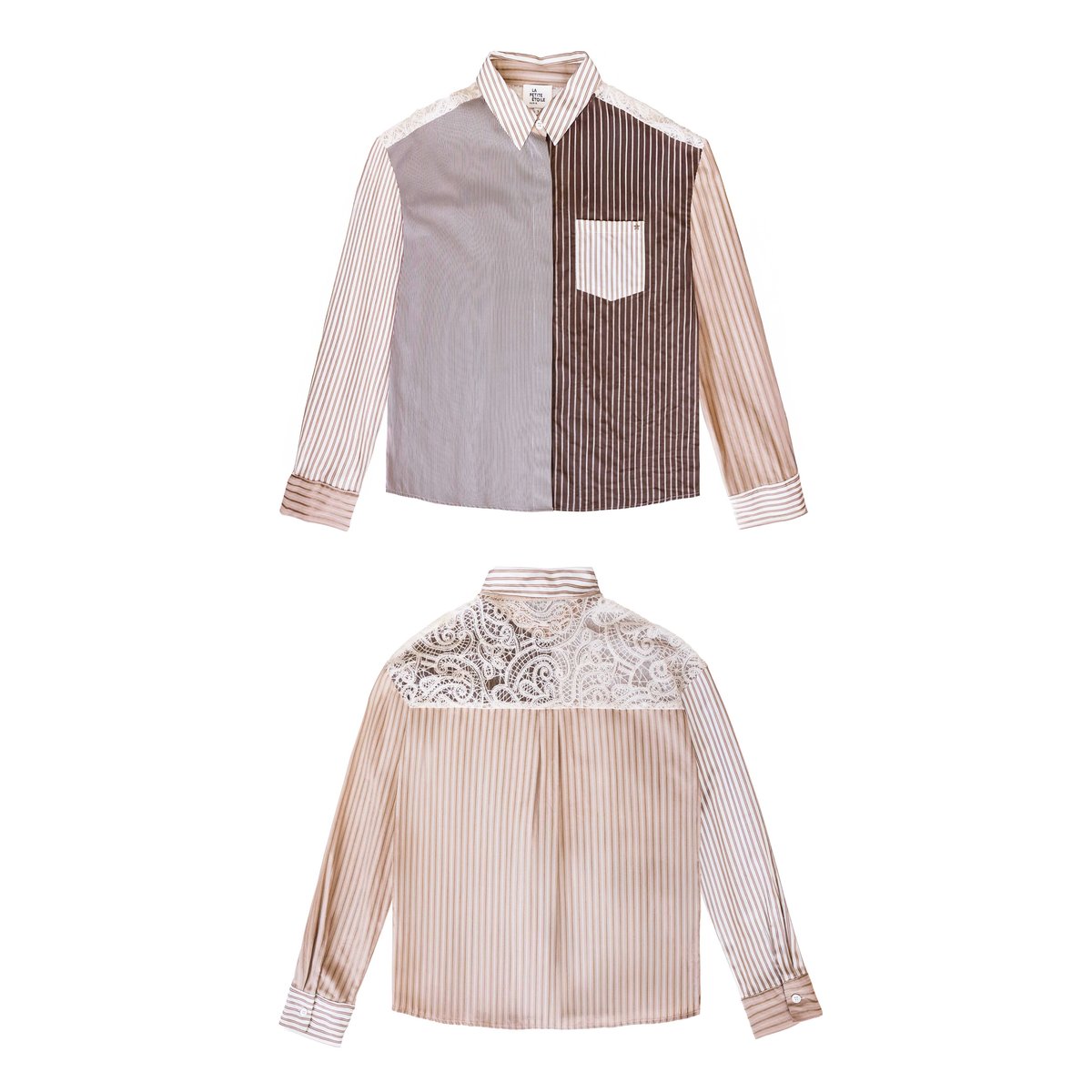 CHEMISE imprimé rayures, marinière CELINE 13-patch, LA PETITE ETOILE