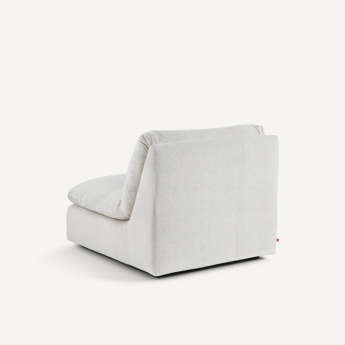 Modularer Sessel aus Leinenvelours, GIULIANO albatre, AM.PM