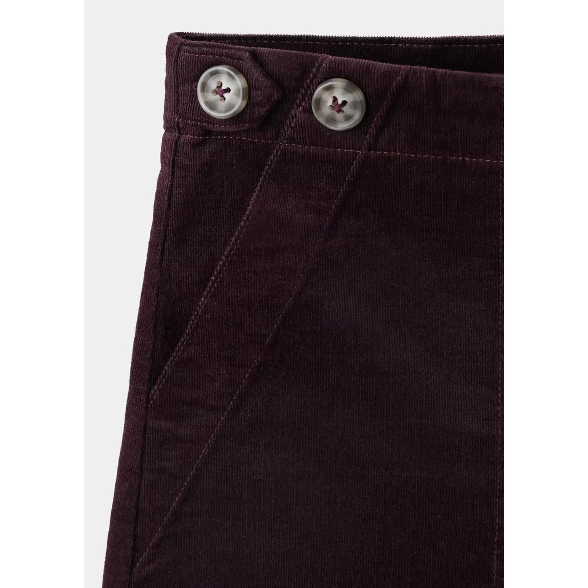 Shorts en velours côtelé avec détail de boutons violet, MANGO KIDS
