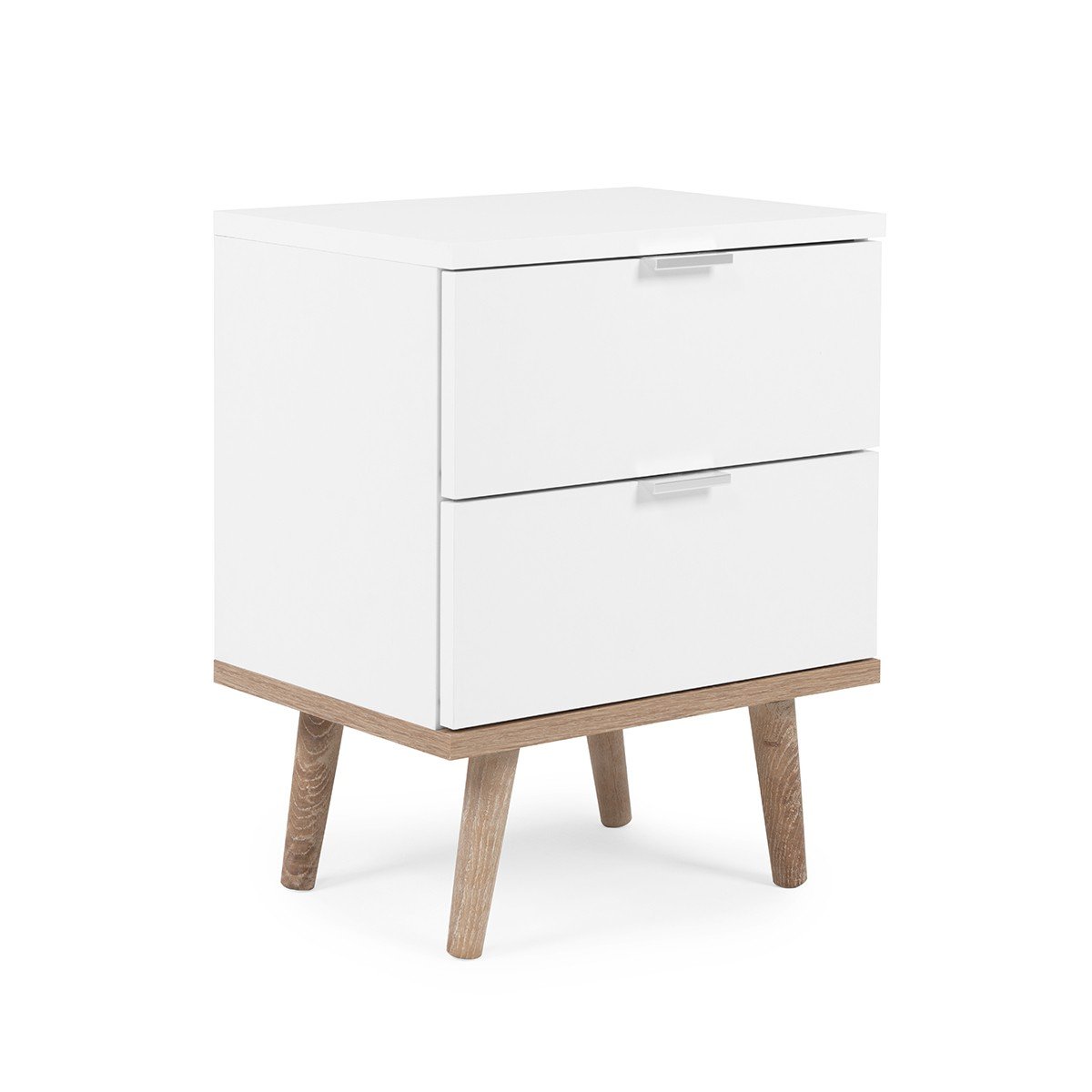 Chevet 2 Tiroirs L40 cm - COPENHAGUE blanc, CALICOSY