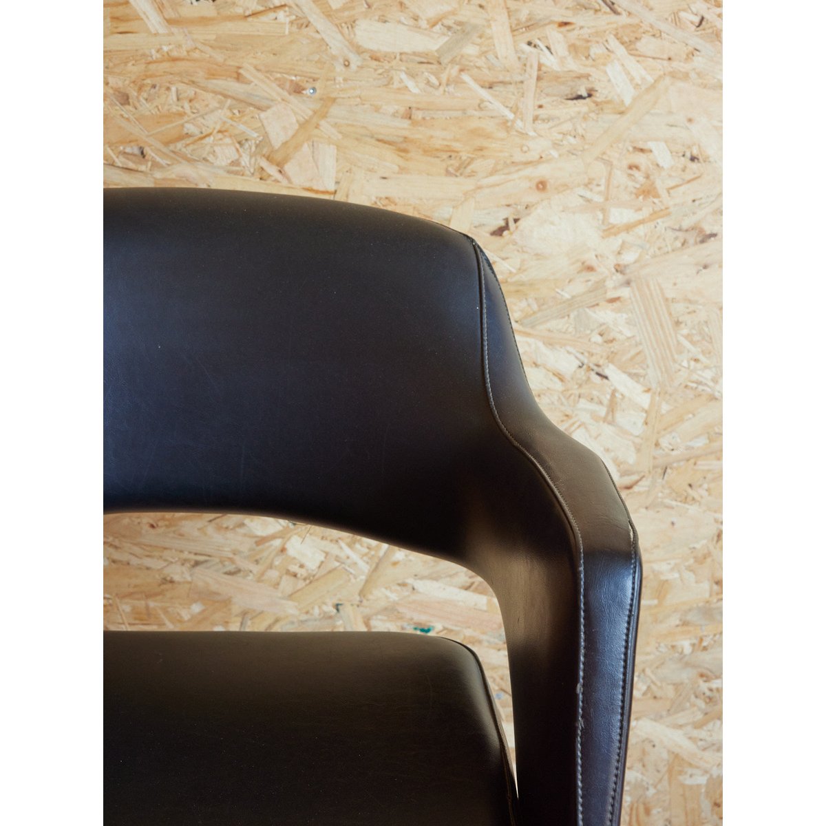 Fauteuil en chrome Jakob N°1258 - Bon état noir, DEBONGOUT