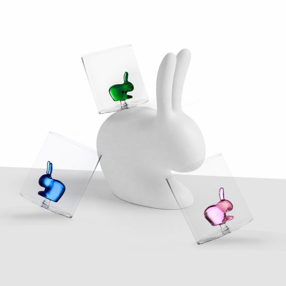 Verres à eau lapin QEEBOO X Rabbit set de 4 multicolore, ICHENDORF