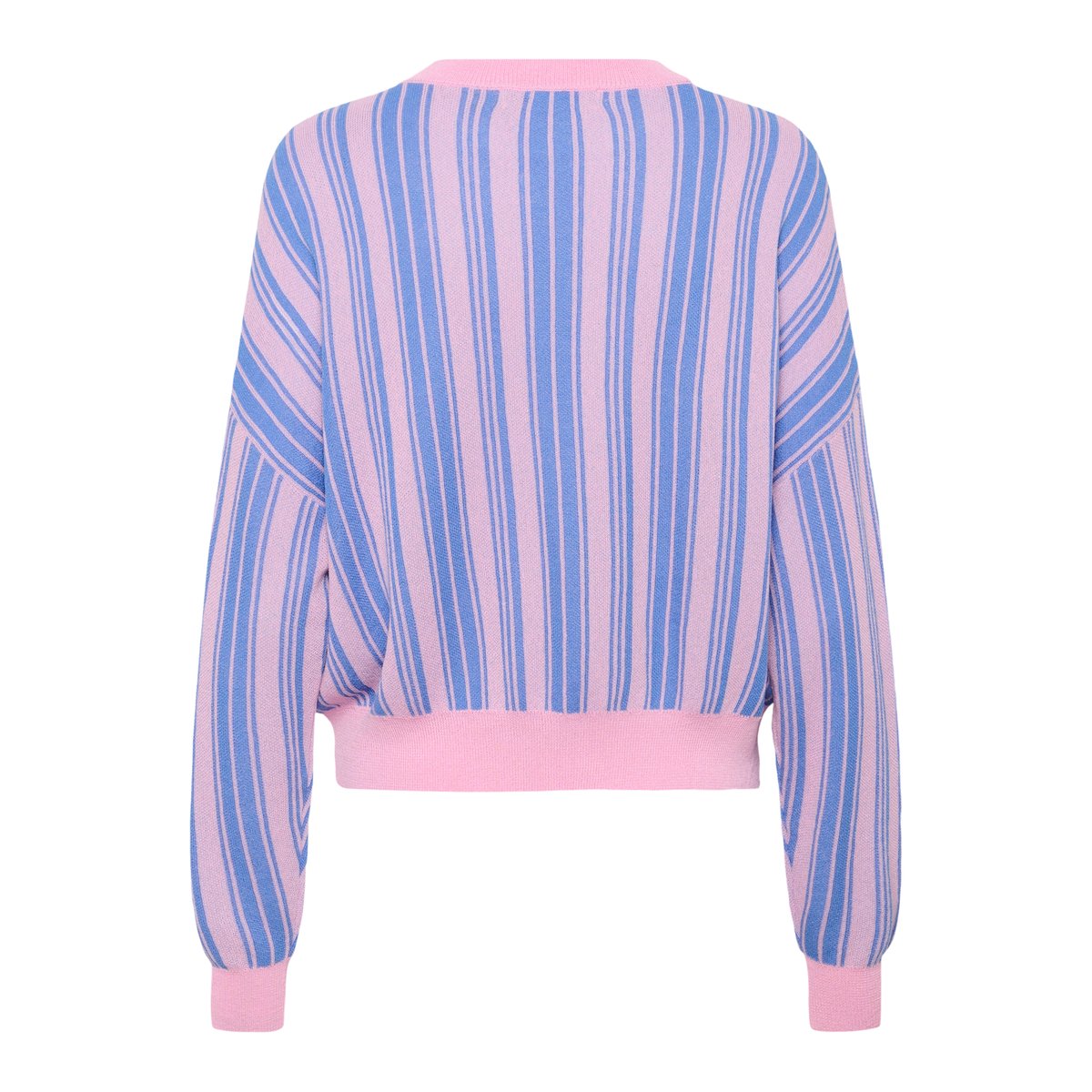 Pullover tricoté rose bleu begonia pink/nautical blue, CULTURE