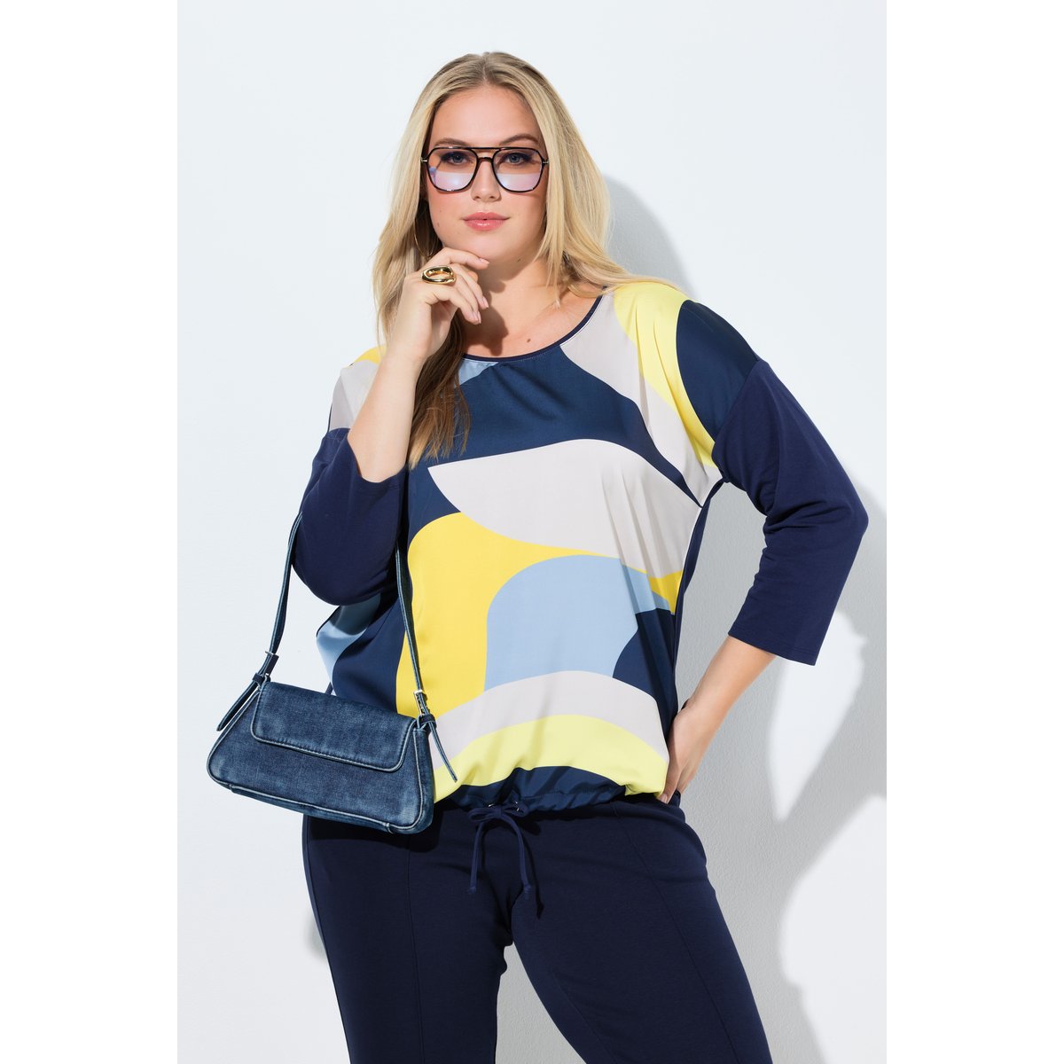 Blouse oversize avec cordon à la base univers, ULLA POPKEN